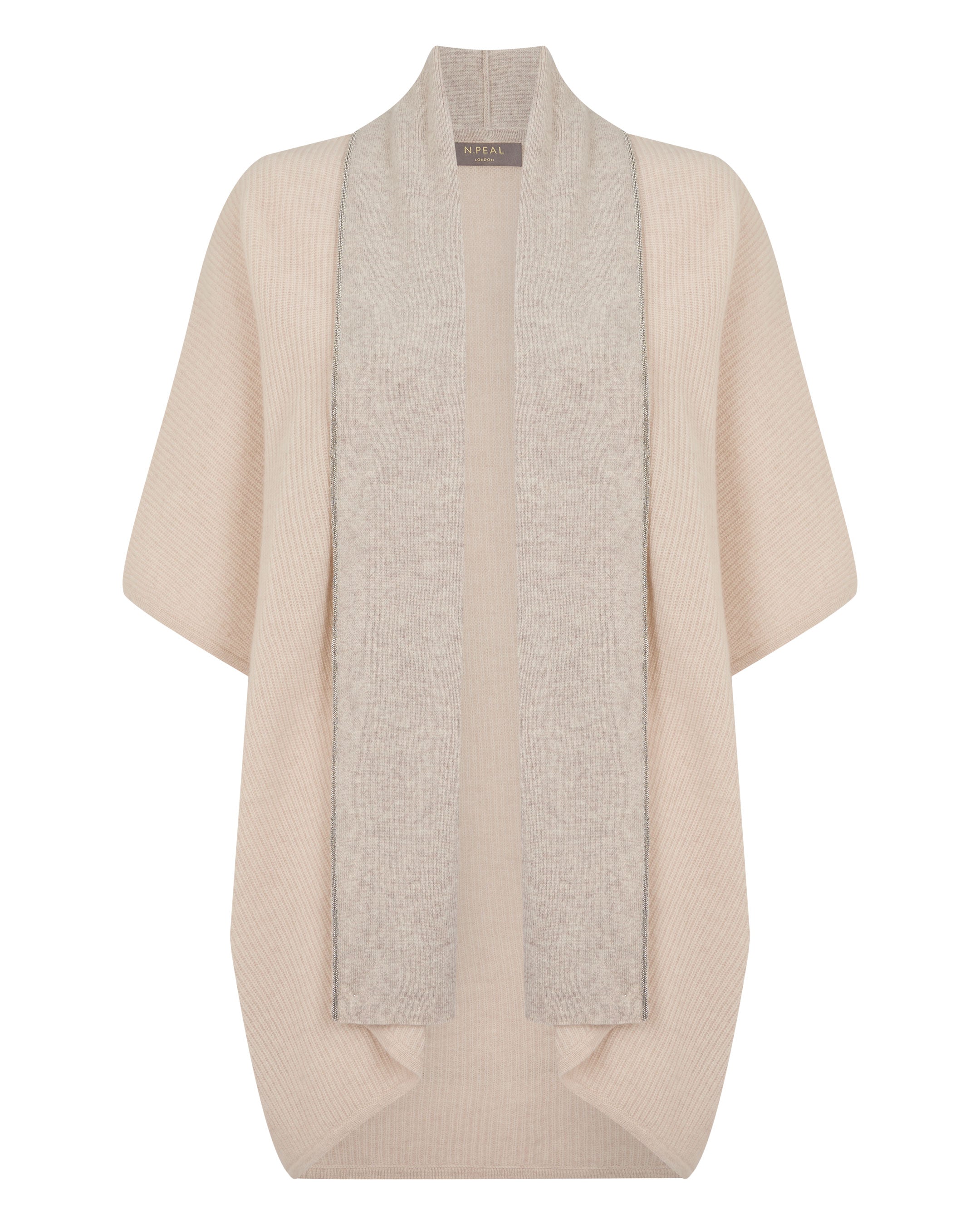 Women's Cashmere Cardigan - Soft Ribbed Knit Sweater with Metal Buttons in Ecru White | Perfect for Fall & Winter Layering, Office Wear & Casual Outfits