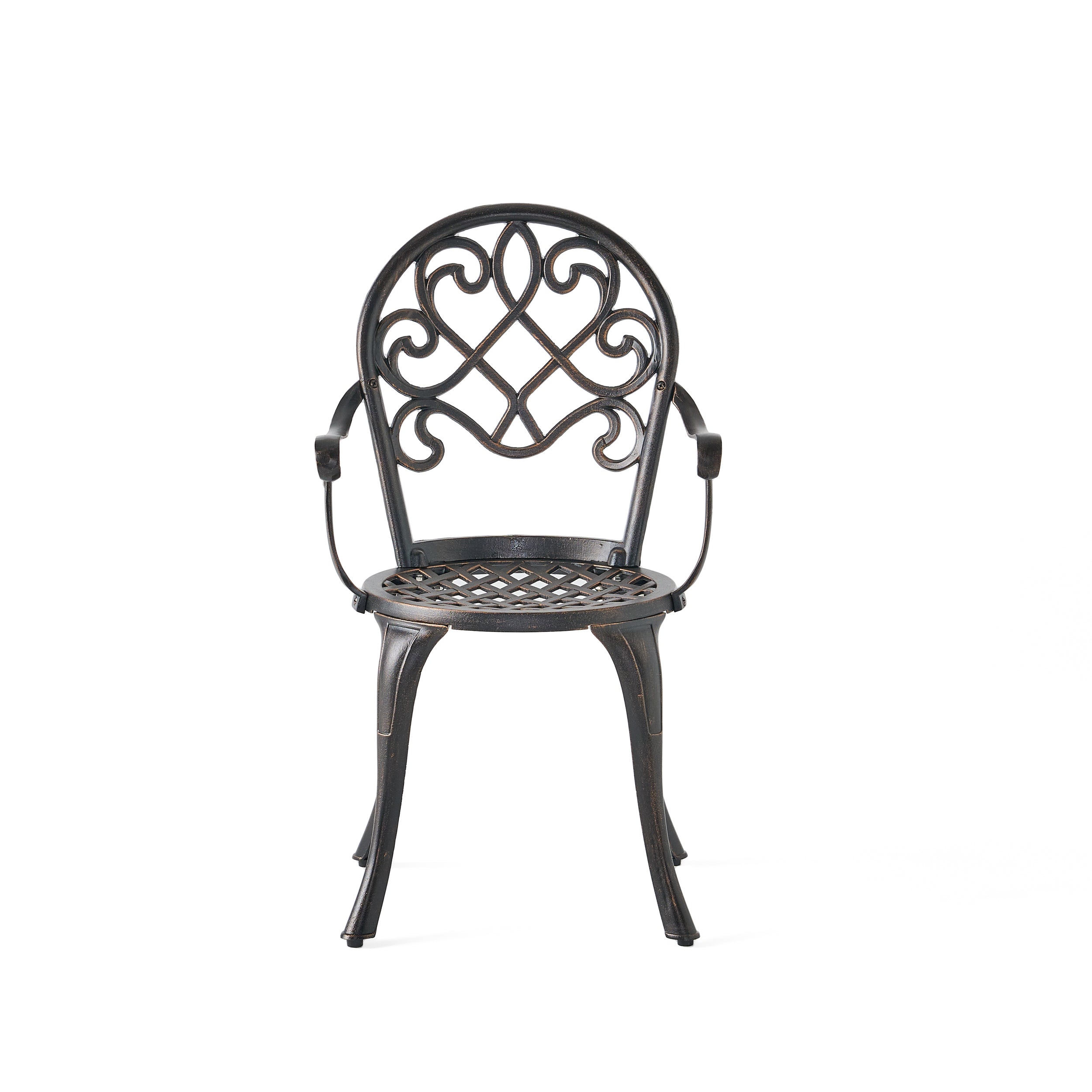 Camden 3-Piece Cast Aluminum Bistro Set with Ice Bucket - Outdoor Patio Dining & Entertaining