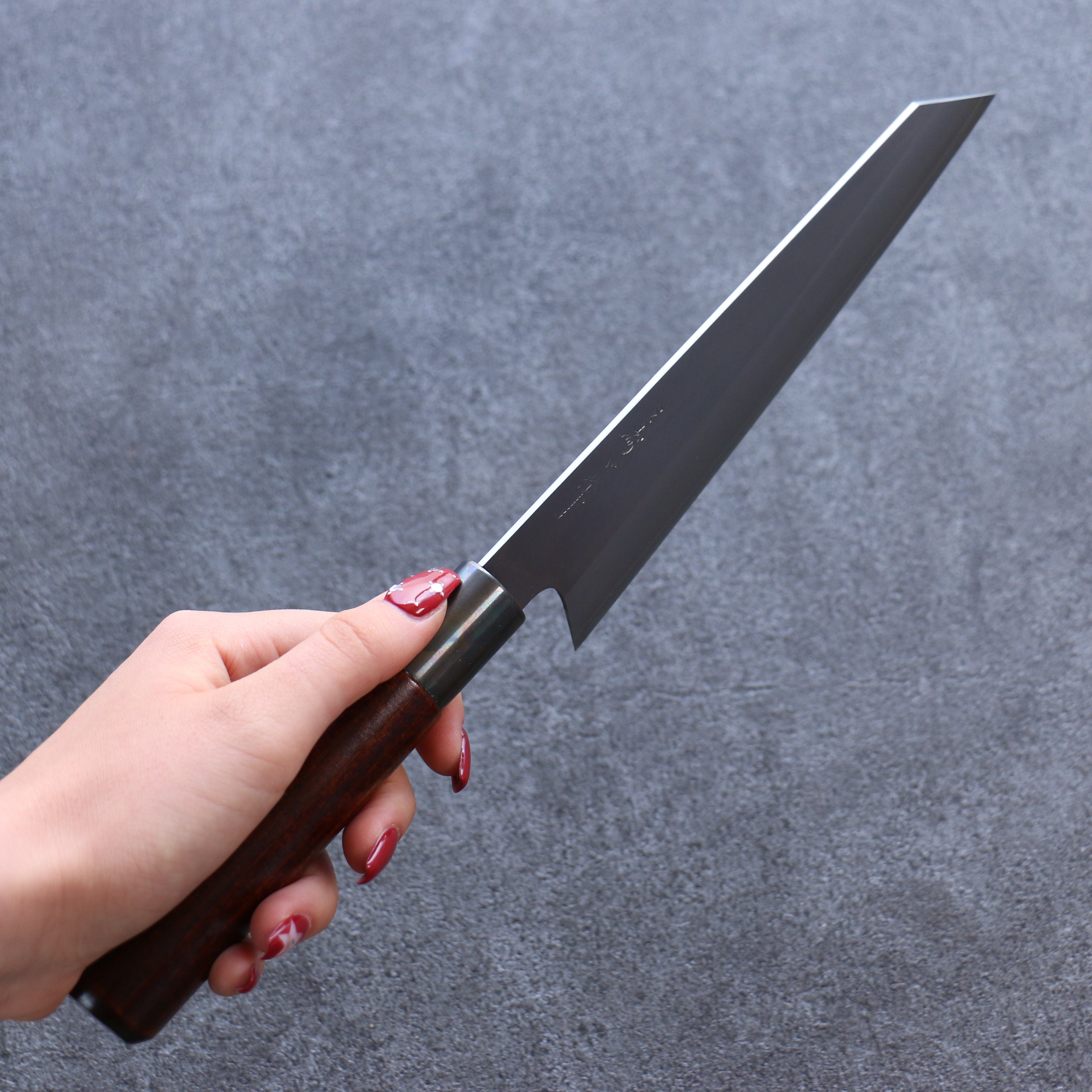 Premium Misuzu VG10 Kasumitogi Bunka Knife 180mm - Japanese Damascus Steel Kitchen Knife with Brown Lacquered Handle for Professional Chefs & Home Cooking, Perfect for Slicing, Dicing & Precision Vegetable Cutting