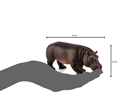 Mojo Animal Planet Female Hippopotamus Figurine - Realistic Wildlife Collectible for Home Decor, Kids Play & Educational Scenes