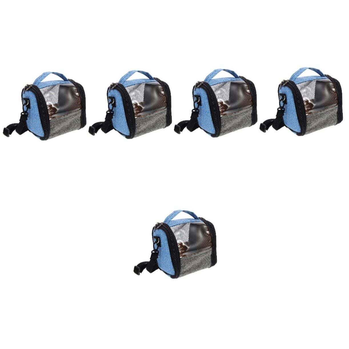 5pcs Transparent Parrot Carrier Backpack for Cockatiels & Hamsters - Outdoor Travel & Cage Accessories