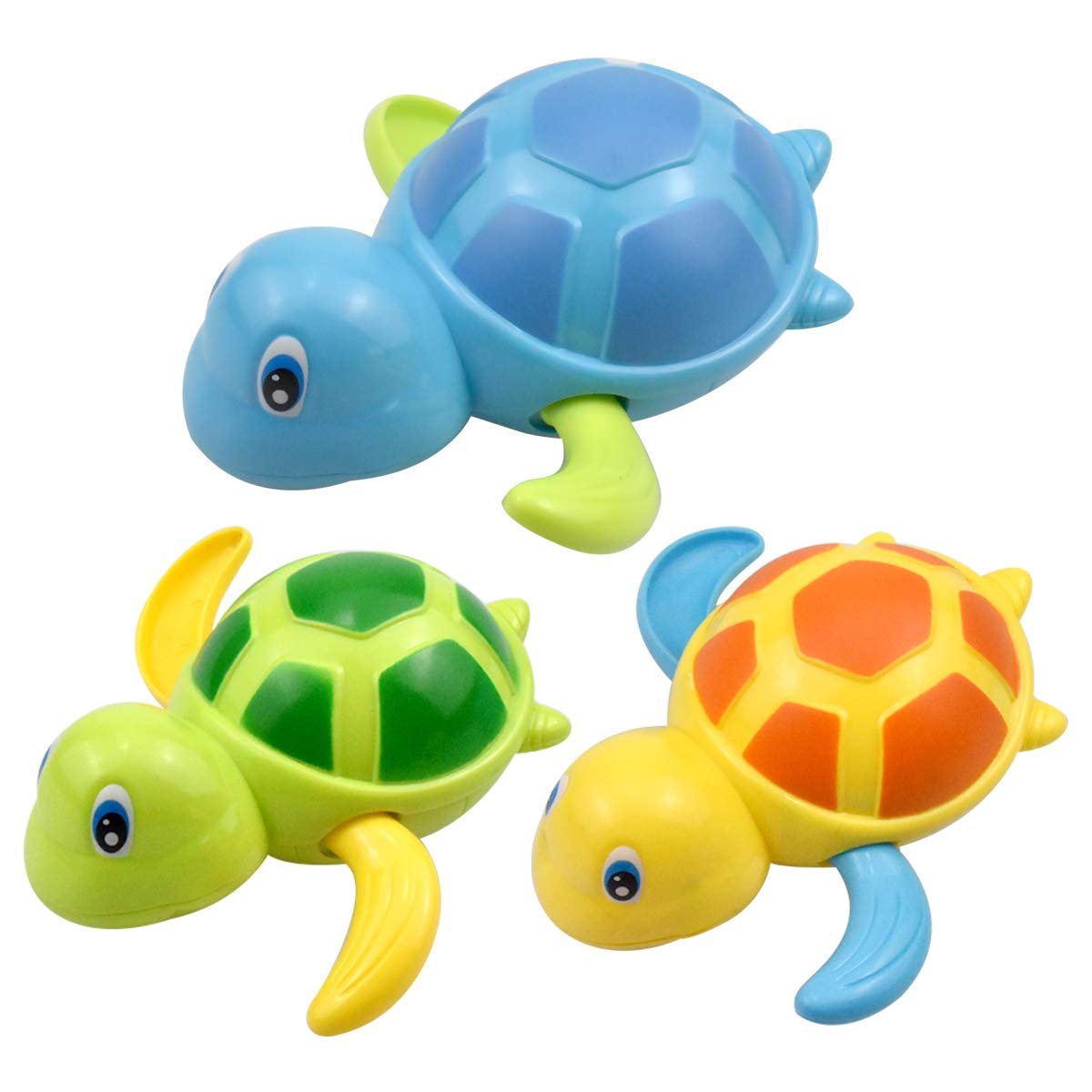 Cozlly 3PCS Wind Up Bath Toys for Babies - Swimming Turtle Water Toys for Toddlers, Fun Bathtime Shower Toys for Boys & Girls (301-05197) - Perfect for Bathtime Fun, Sensory Play & Early Learning Development