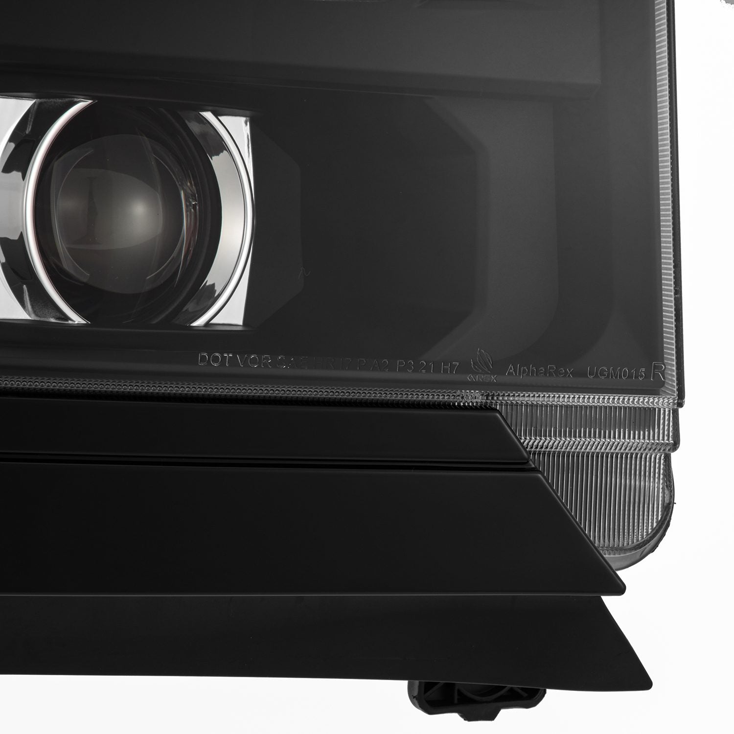 16-18 Chevrolet Silverado 1500 LUXX Series LED Projector Headlights - Black Housing for Improved Night Visibility | Perfect for Off-Roading & Night Driving