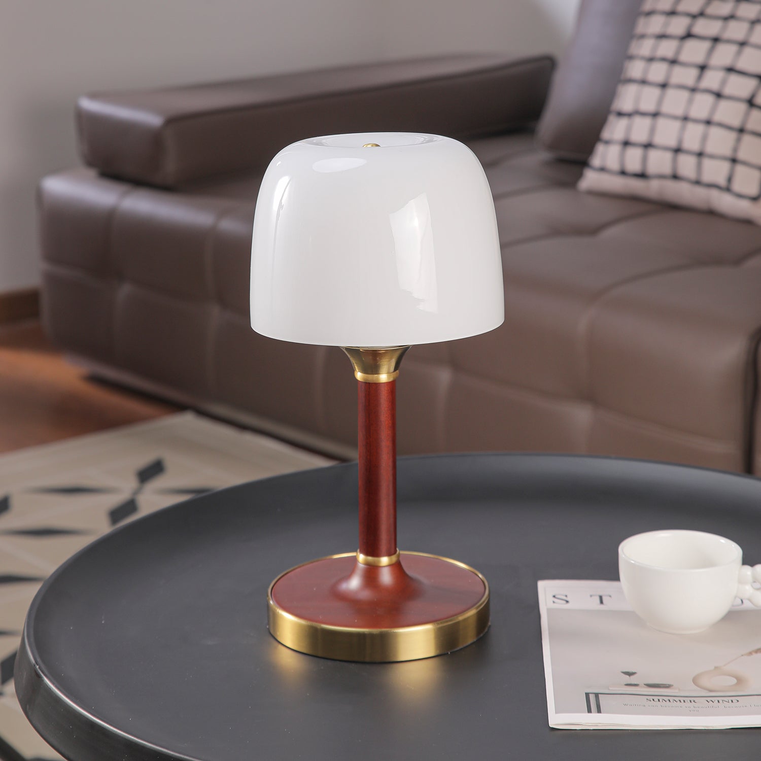 Elio Modern LED Table Lamp - Adjustable Brightness, USB Charging Port, Nightstand & Desk Light for Bedroom, Office, Living Room - Perfect for Reading, Working & Relaxing