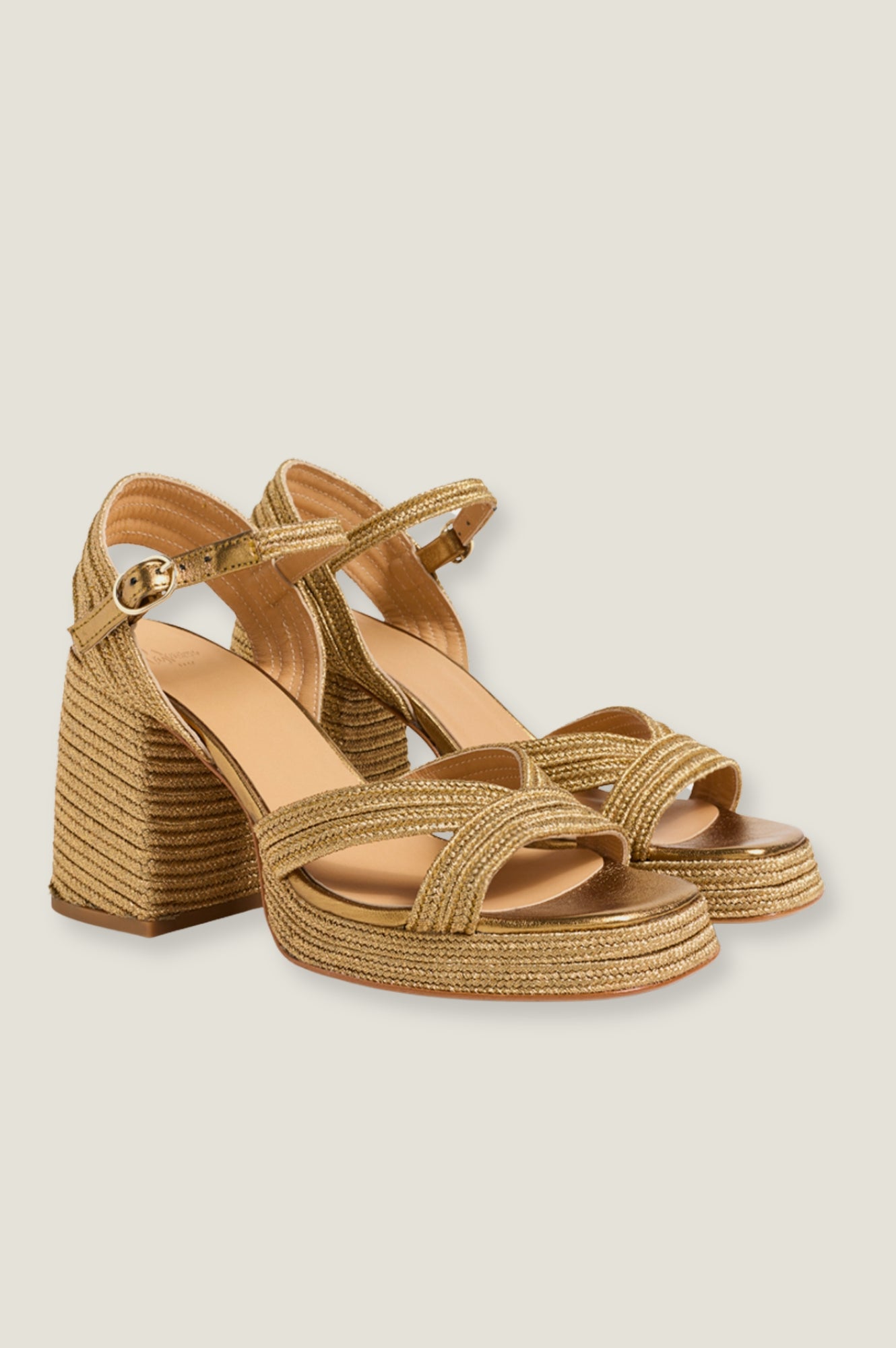 Valle Platform High Heels for Women - Gold Metallic Party Shoes | Elegant Evening Wear & Special Occasion Footwear