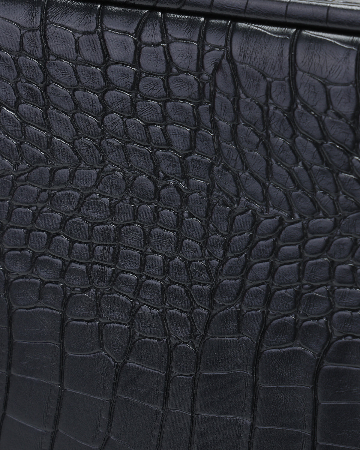 Premium Black Citadel Croc Leather Briefcase for Business Professionals - Stylish Work Bag for Office, Meetings & Business Travel