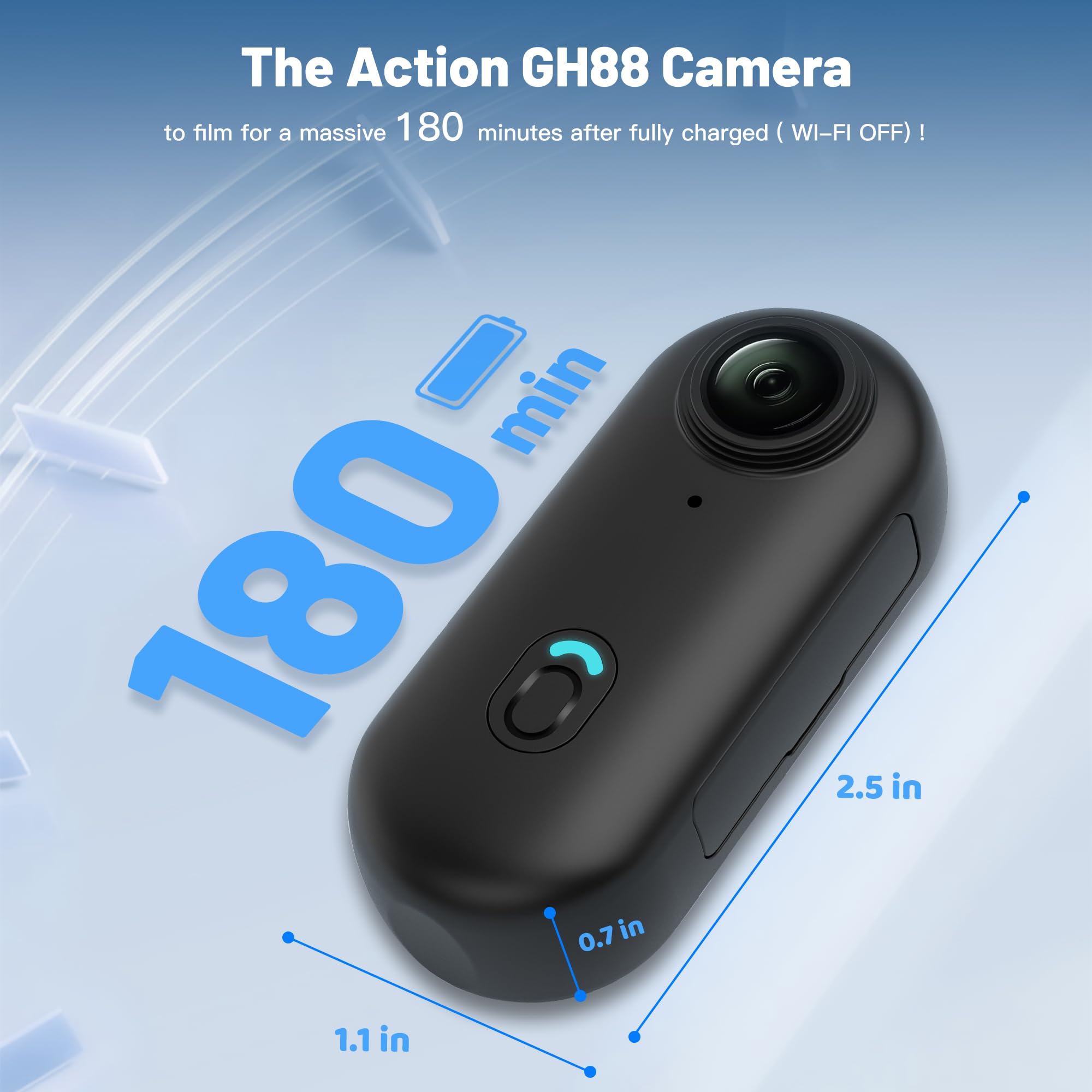 128GB FHD 1080P Mini Body Camera - Wearable Hands-Free Action Cam with Thumb Size Design | Portable Body Worn Camera for Security, Police Work, Travel Vlogging & Pet Monitoring (Black)