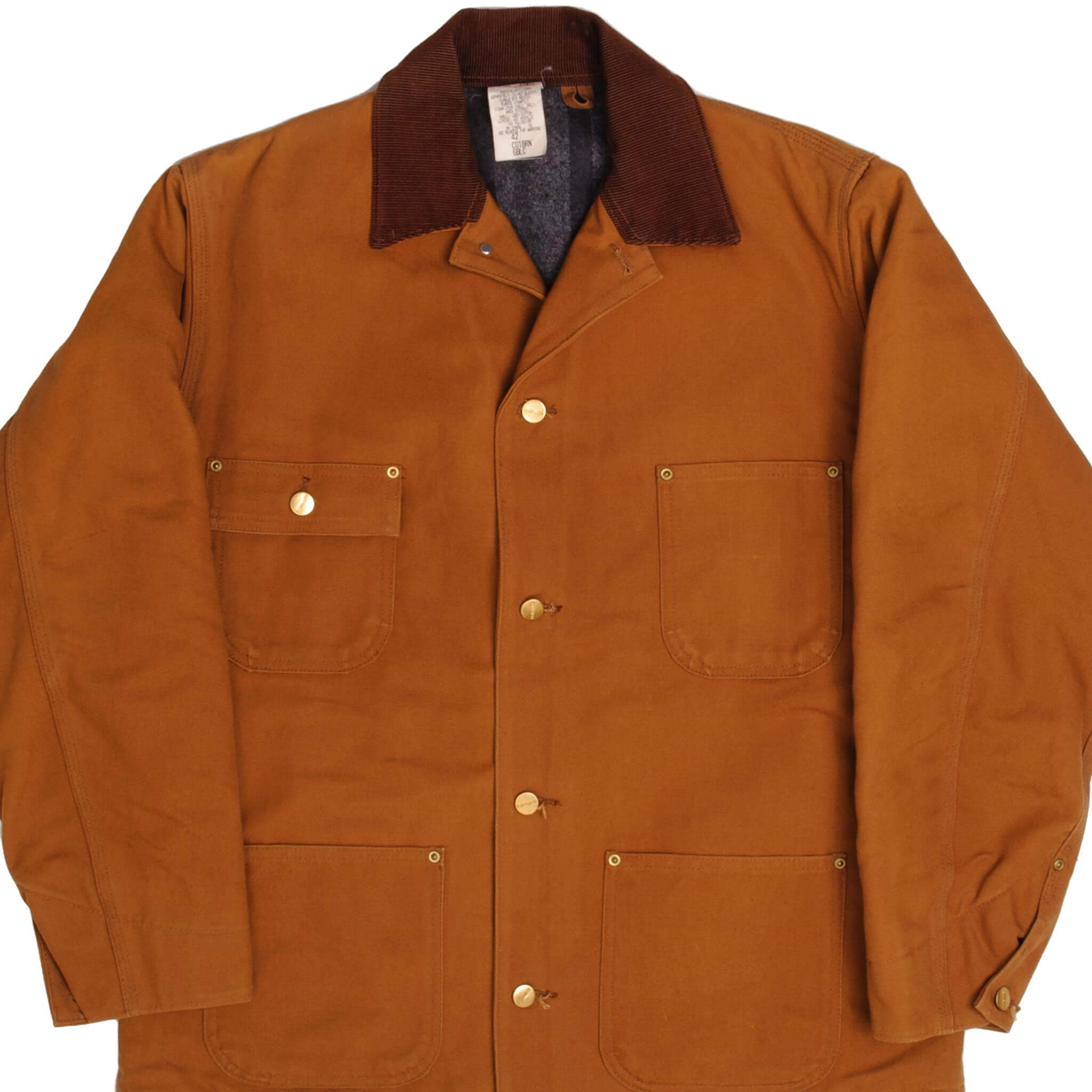 Vintage Carhartt Michigan Chore Lined Worker Jacket 1990s - Size 42 - Made in USA - Durable Workwear for Outdoor Jobs & Cold Weather Protection