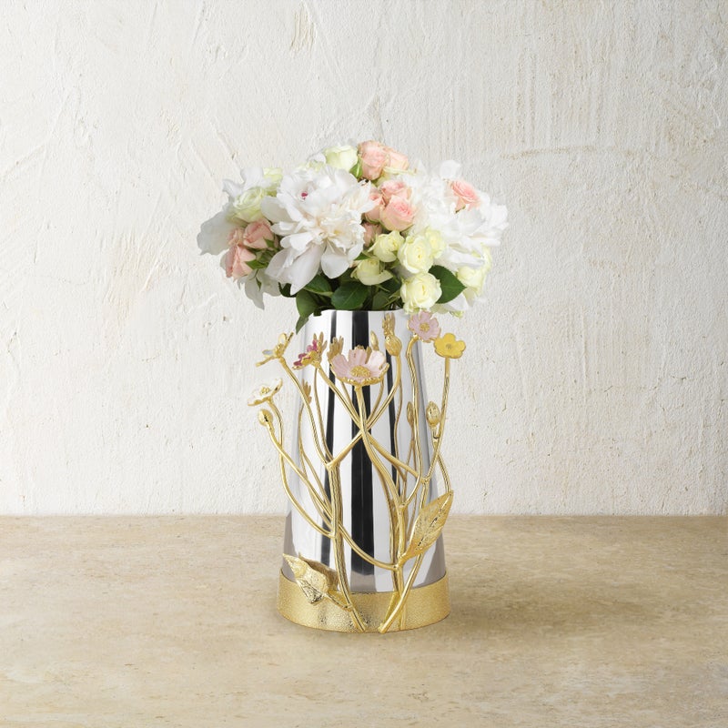 Wildflowers Vase - Handmade Ceramic Flower Vase for Home Decor, Wedding Centerpieces & Farmhouse Style - Perfect for Fresh Cut Flowers, Table Decorations & Gift Giving