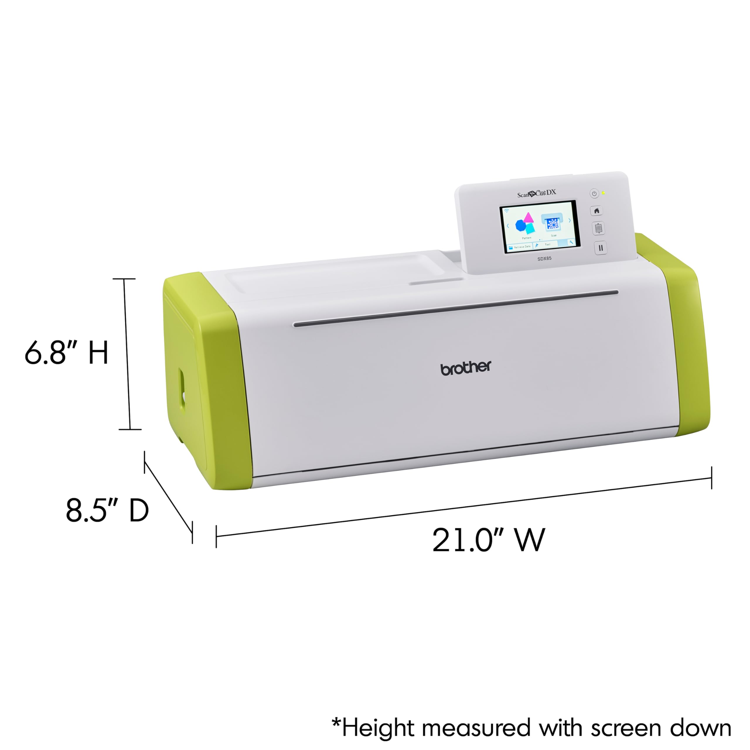 Brother ScanNCut SDX85 Electronic DIY Cutting Machine with Built-in Scanner - Create Vinyl Wall Art, Appliques, Homemade Cards & More | Includes 251 Pre-Designed Patterns (White/Green) | Perfect for Crafting, Scrapbooking & Home Decor Projects