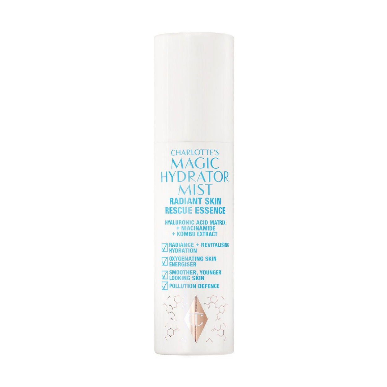 Charlotte's Magic Hydrator Mist - Rose Water Facial Spray for Glowing Skin | Hydrating & Refreshing Face Mist for Dry, Sensitive Skin | Perfect for Travel, Gym & Daily Skincare Routine