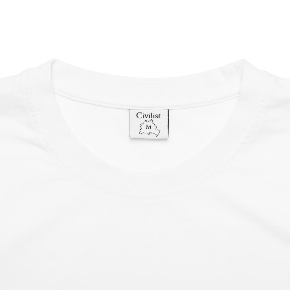 Civilist Crushed Short Sleeve T-Shirt for Men - Soft Cotton Casual Tee [White] - Perfect for Streetwear, Everyday Outfits & Summer Fashion