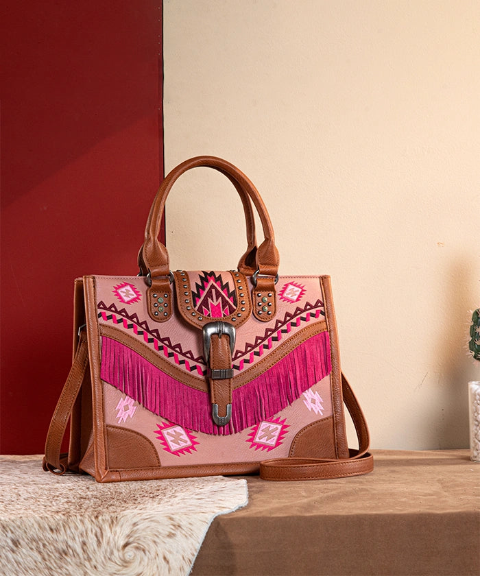 Montana West Western Tote Bag with Buckle - Stylish Cowgirl Handbag for Women | Perfect for Rodeo, Travel, and Everyday Use
