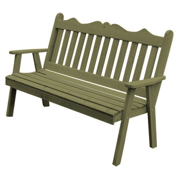 Premium Western Red Cedar Royal English Garden Bench - Handcrafted Outdoor Patio Furniture for Gardens, Parks & Backyards