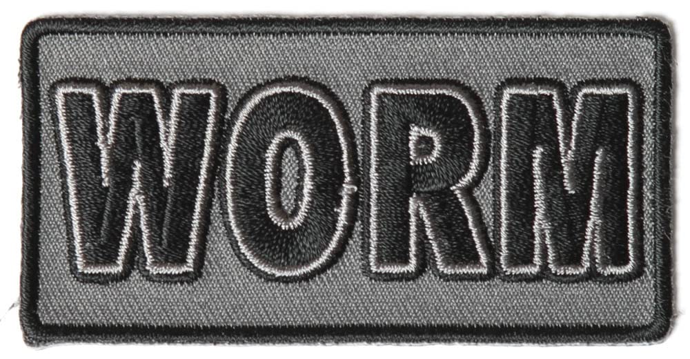 Worm Iron On Patch - 3x1.5 Inch Embroidered Applique for DIY Clothes, Bags & Hats - Perfect for Kids & Adults Fashion Customization
