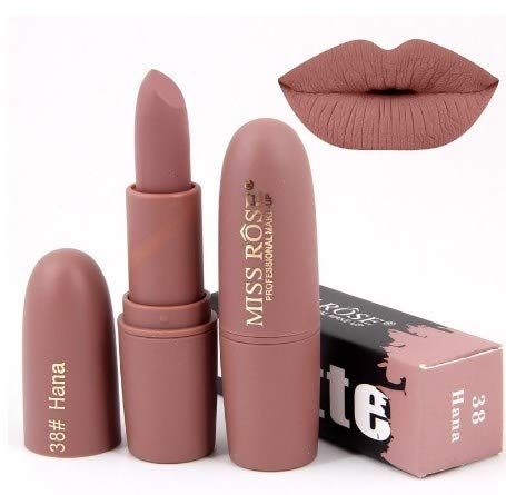 Miss Rose Professional Matte Moisturizing Lipstick - Long Lasting Hydrating Lip Color for Women, Perfect for Daily Wear, Date Night & Special Occasions