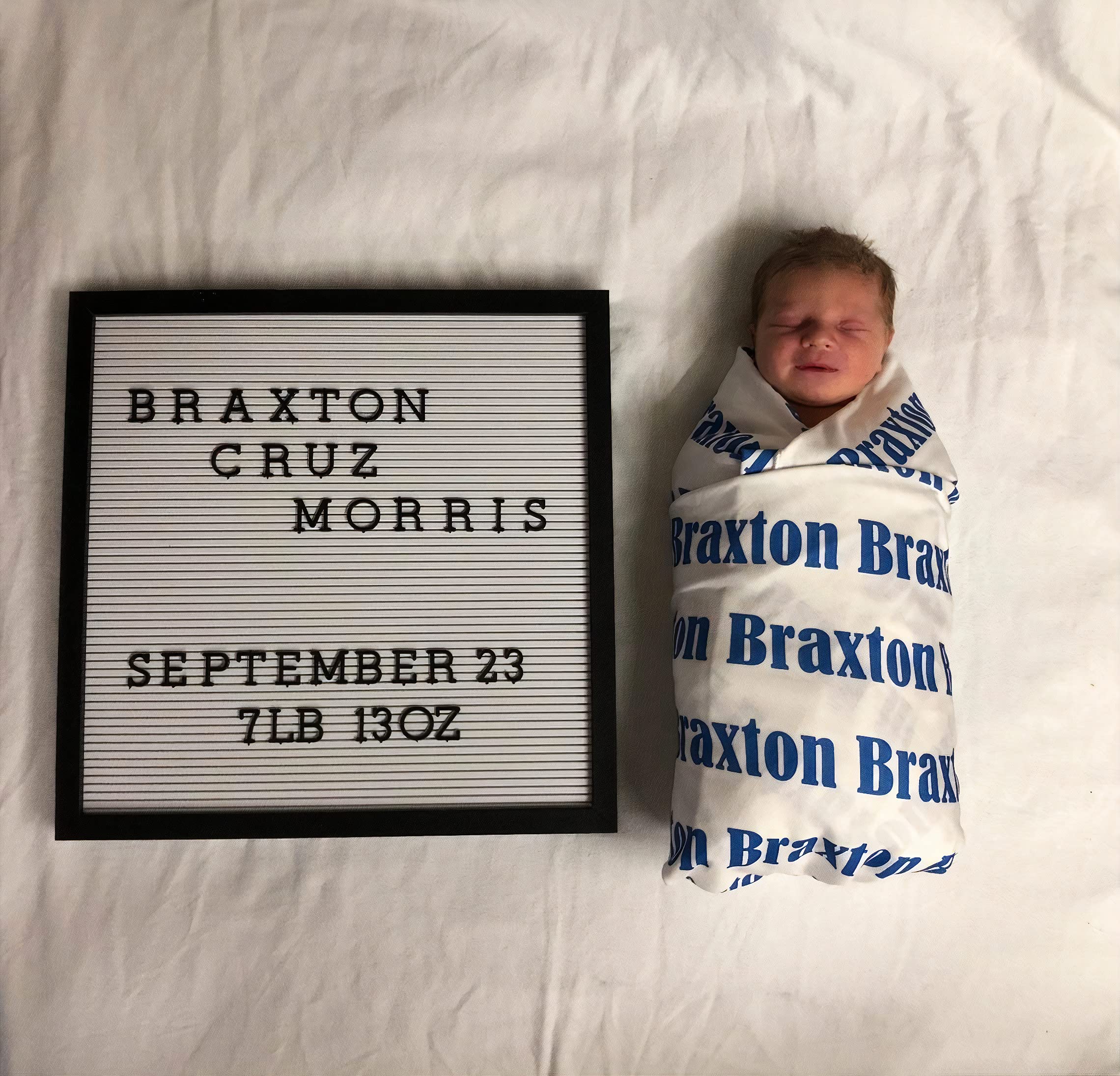 Personalized Baby Blankets for Girls - Custom Name & Monogram Newborn Blankets | Best Friend Quotes & Unique Baby Shower Gifts for Girls | Nursery, Photo Props, Travel & Cuddling