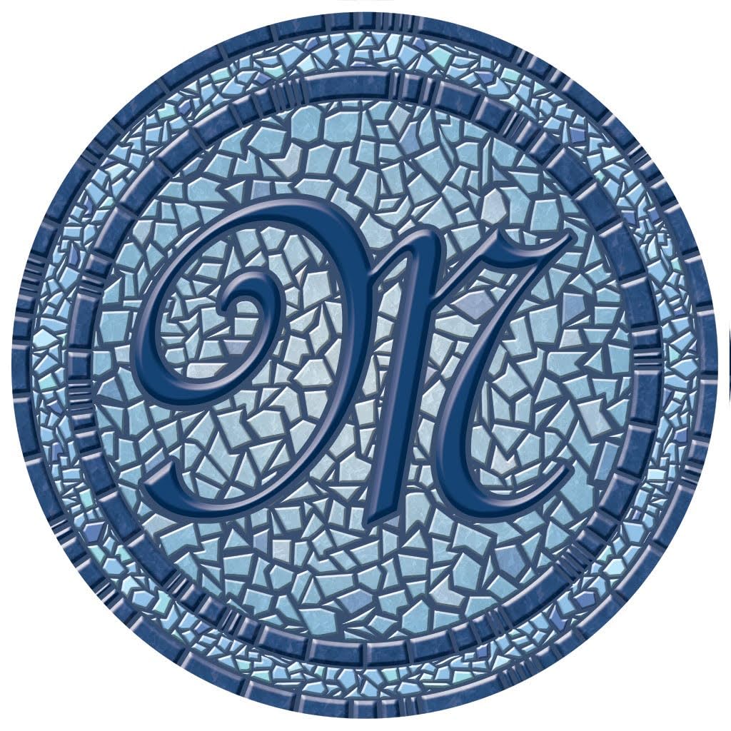 Custom Monogrammed Mosaic Pool Art - Personalized Decorative Tile for Swimming Pools - Choose Size & Design - Easy Drop-in Installation - Perfect for Backyard, Resort & Luxury Pool Decor