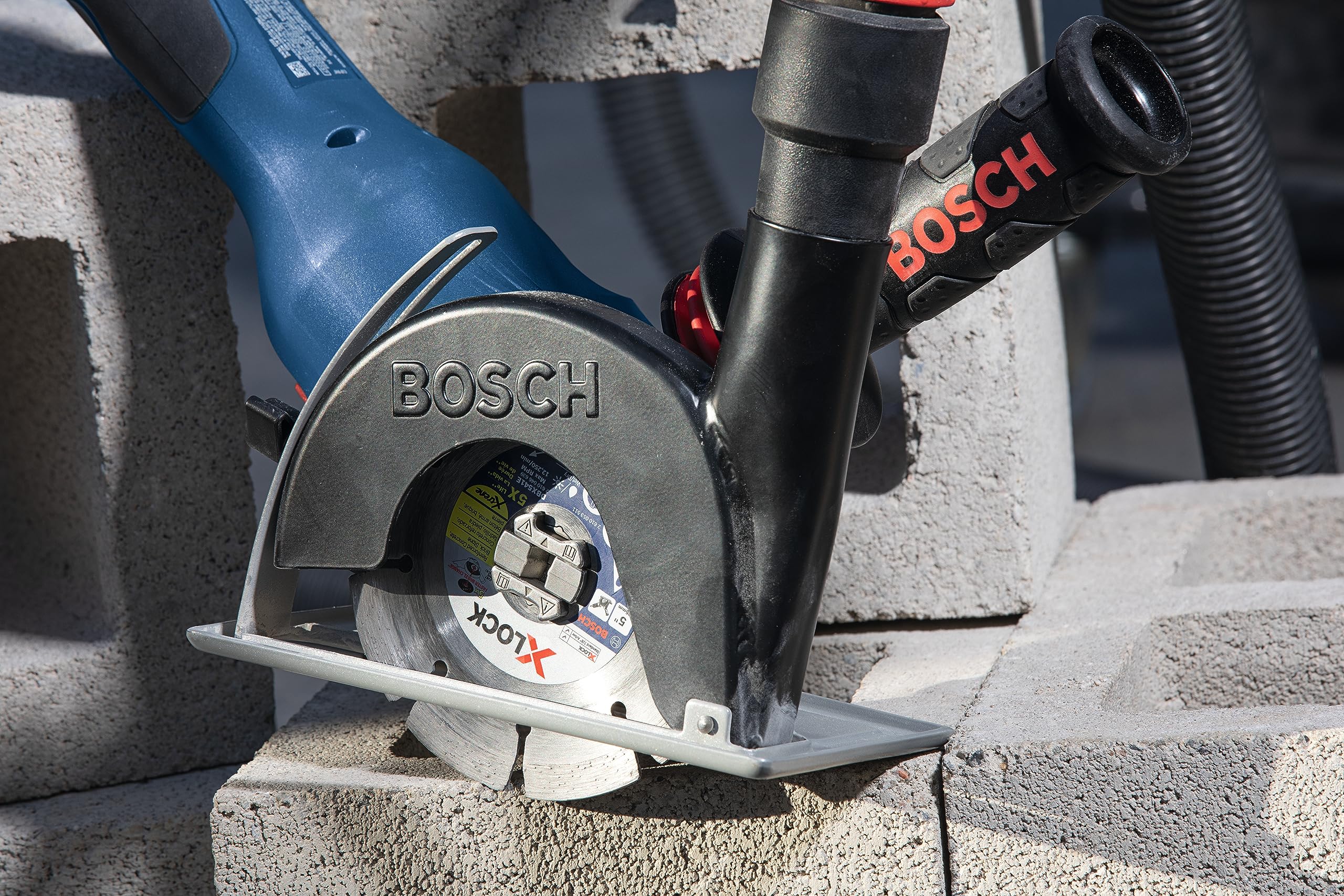 BOSCH GWX18V-13CN PROFACTOR™ 18V X-Lock Cordless Angle Grinder - 5-6 Inch Slide Switch Bare Tool for Metal Cutting, Concrete Grinding & DIY Projects