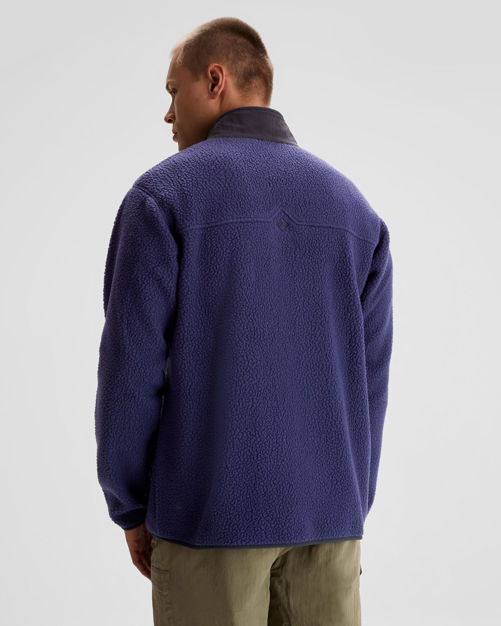 Men's Co Z High Pile Fleece Jacket - Dark Horizon Color - Warm Winter Outerwear for Hiking & Outdoor Activities