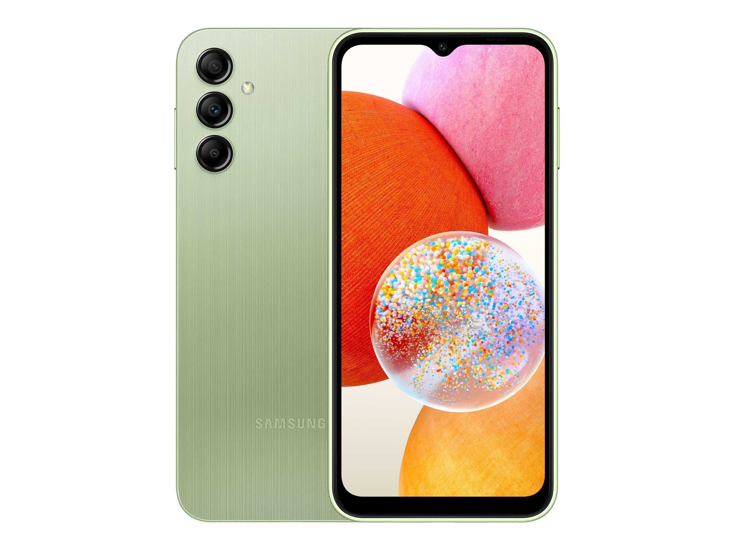 Samsung Galaxy A14 SM-A145R Dual SIM Smartphone 4GB RAM 128GB Storage Light Green - Unlocked for US, Perfect for Travel & Business Use