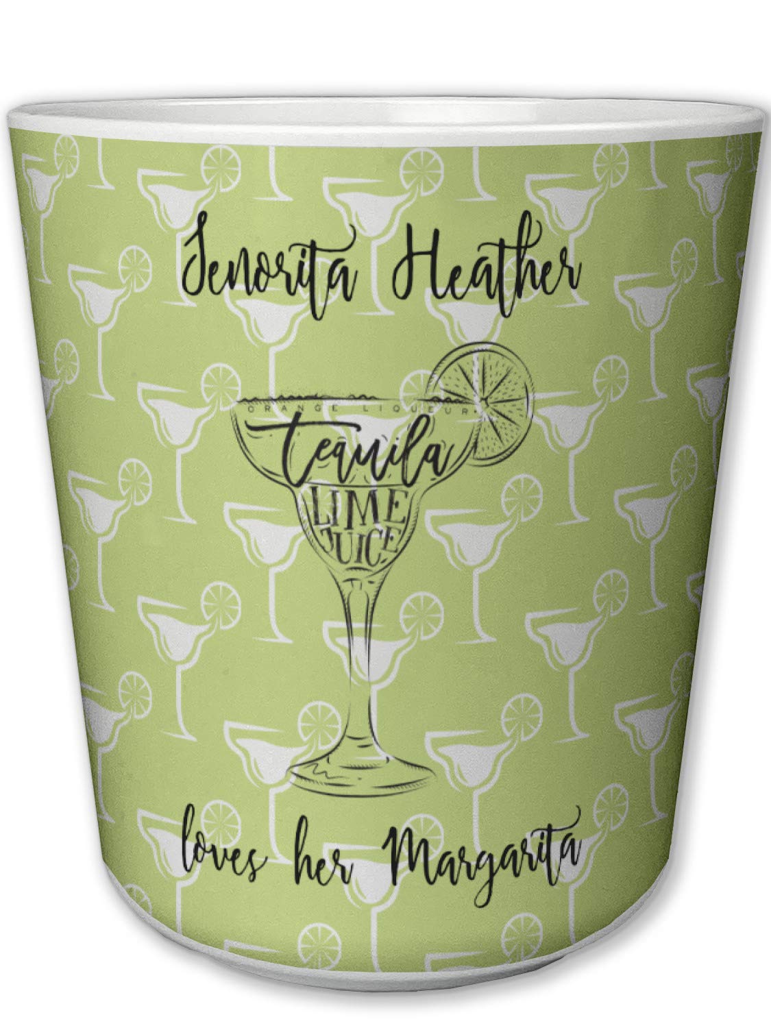 Personalized Margarita Lover Plastic Tumbler 6oz - Custom Name & Design - Perfect for Cocktail Parties, Beach Vacations & Summer Drinks