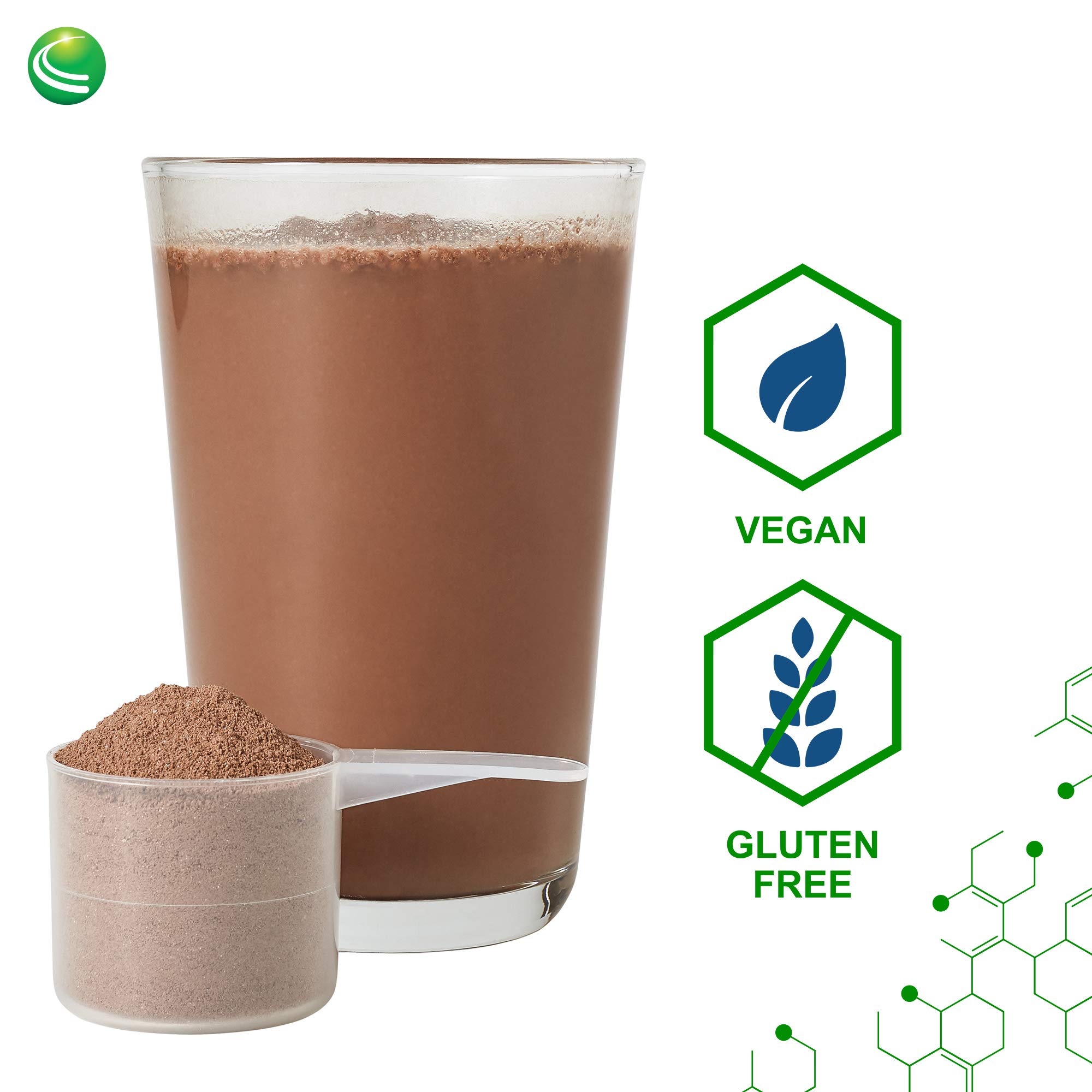 Nutra BioGenesis UltraLean Vegan Chocolate Protein Powder - Plant-Based Protein Powder for Men & Women, Lactose-Free Pea Protein for Muscle Recovery & Weight Loss with Micronutrients & Vitamins - 1.76 lb (800g) - Perfect for Post-Workout Shakes, Smoothies & Healthy Meal Replacement