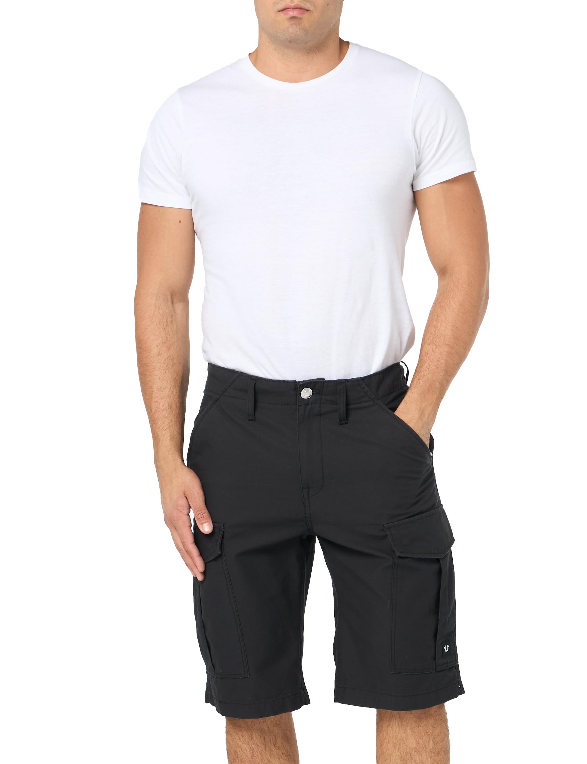 True Religion Men's Sn Classic Cargo Shorts - Comfortable Casual Shorts with Multiple Pockets | Perfect for Summer, Outdoor Activities & Streetwear Fashion