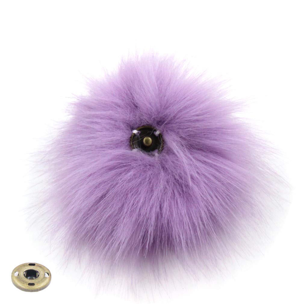 12pcs DIY Knitting Hat Accessories - Faux Fur Pom Poms with Snap Buttons for Winter Hats, Scarves & Crafts (Perfect for Handmade Gifts & Cold Weather Accessories)