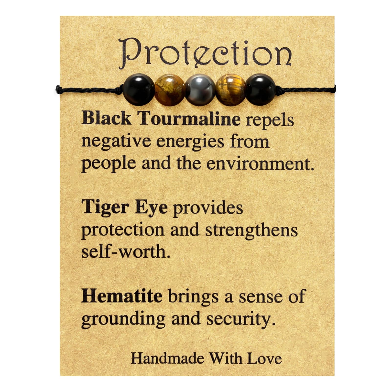 Healing Crystal Bracelets for Women & Men - Amethyst Anxiety Relief, Empath Protection, Spiritual Energy - Natural Gemstone Jewelry Gifts for Meditation, Yoga & Stress Relief