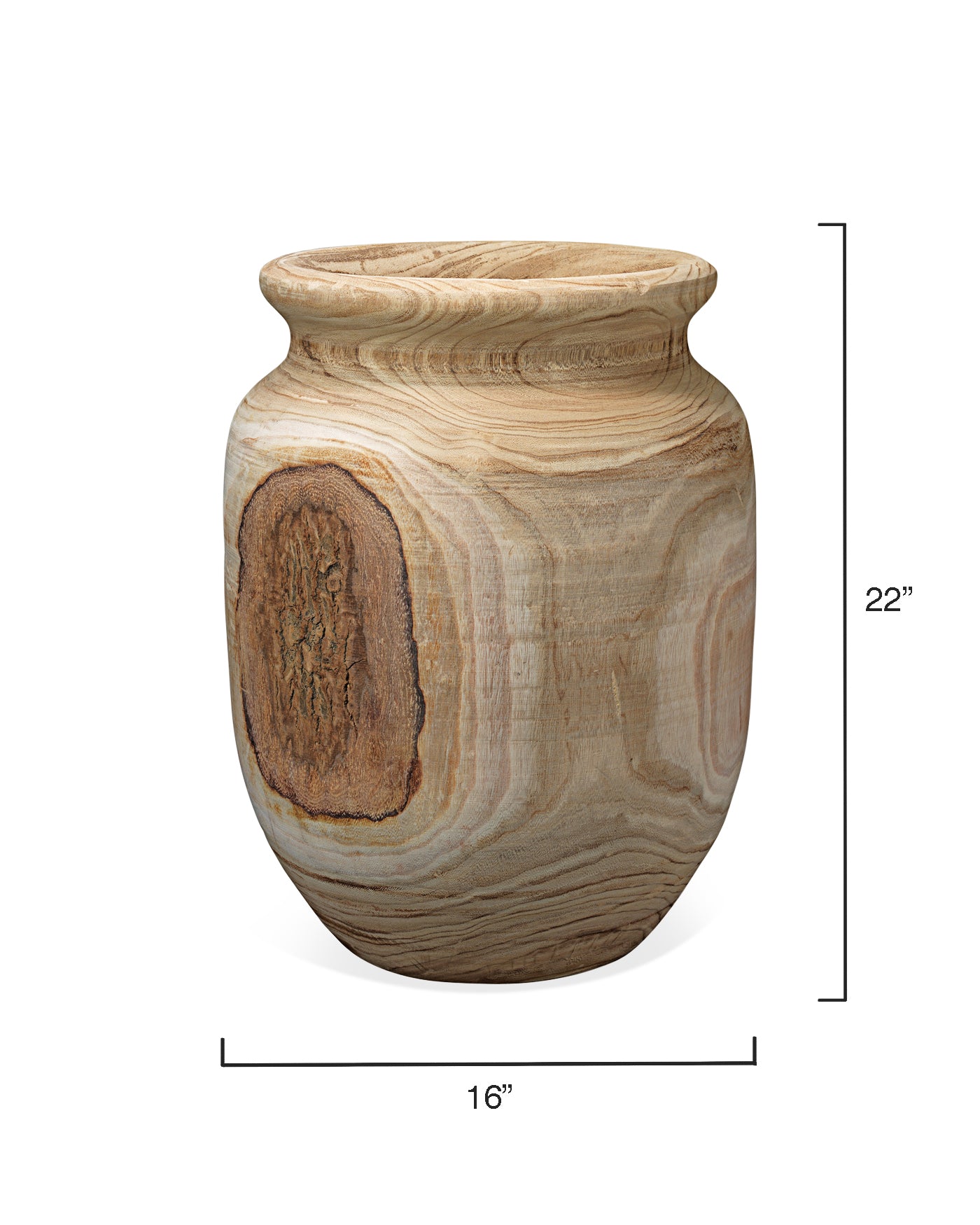 Handcrafted Topanga Wood Vase - Natural Home Decor for Flowers & Centerpieces | Perfect for Boho, Farmhouse & Rustic Wedding Decor