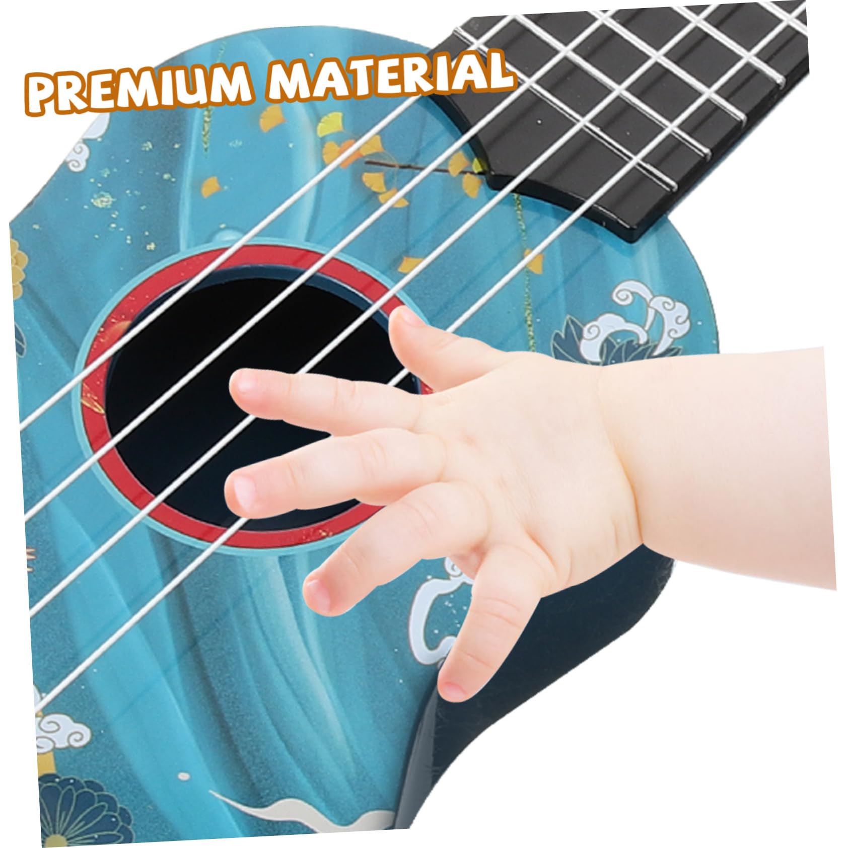 ORFOFE 21 Inch Ukulele - Wooden Mini Guitar for Kids & Beginners | Portable Musical Instrument for Travel, Beach, Camping & Home Play