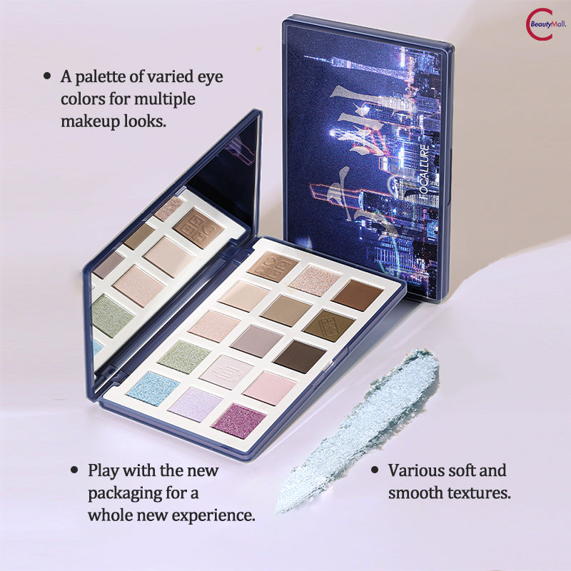 FOCALLURE 15 Color Travel Eyeshadow Palette - Waterproof & Long Lasting Makeup for Everyday & Party Use - Perfect for On-the-Go Beauty & Professional Makeup Artists