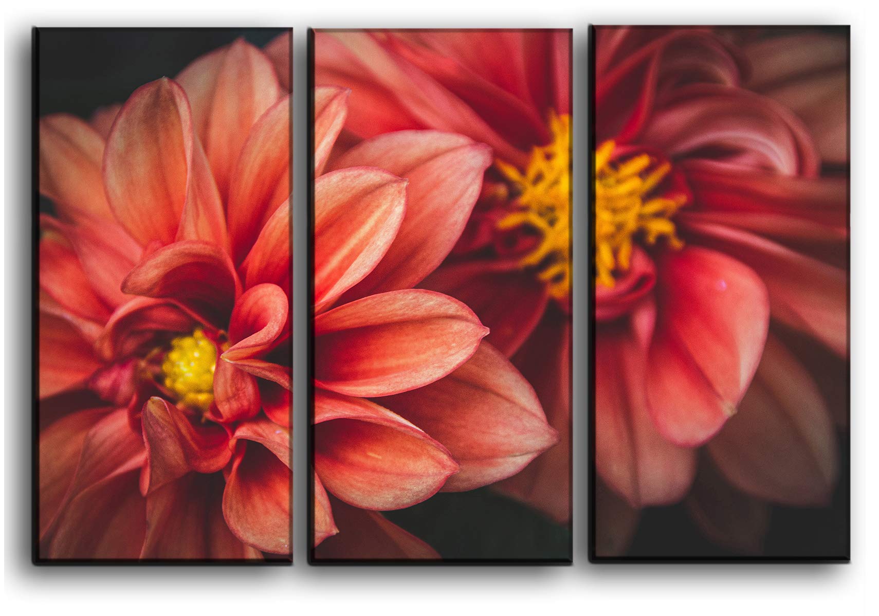 3-Piece Romantic Floral Canvas Wall Art Set - Flowers Theme Painting Poster for Home Decor (22x33 in) - Perfect for Kitchen, Dining Room & Bedroom Aesthetic