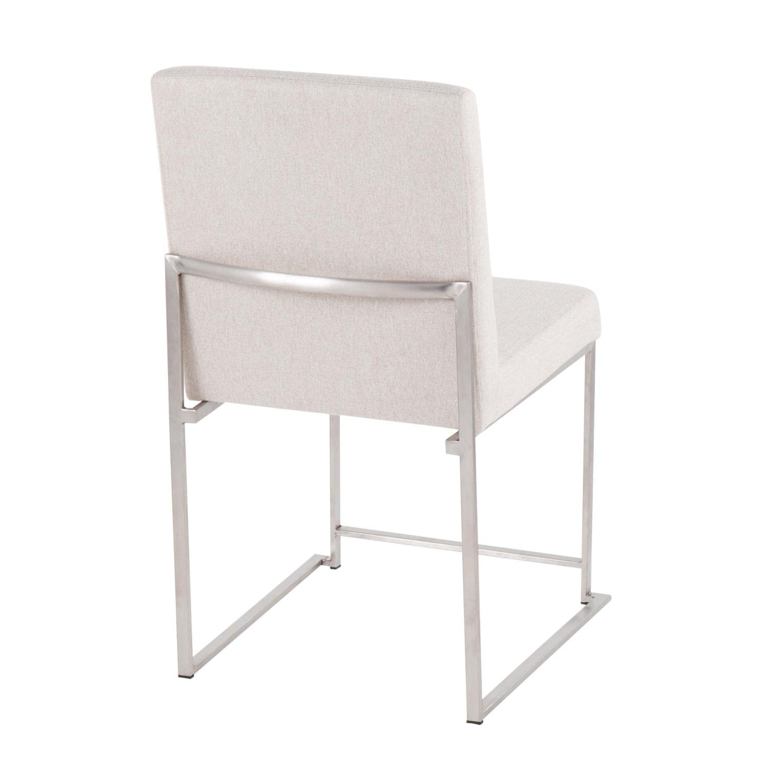LumiSource High Back Fuji Dining Chair - Set of 2 Modern Upholstered Kitchen Chairs with Comfortable Cushion for Dining Table | Perfect for Home, Restaurant and Office Use