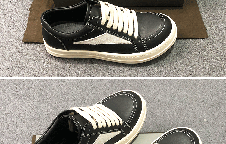 Rick Owens RO 22SS Correct Edition Dark Suede Leather Low Top Sneakers - Men's Luxury Streetwear Shoes for Casual Wear & Fashion Outfits
