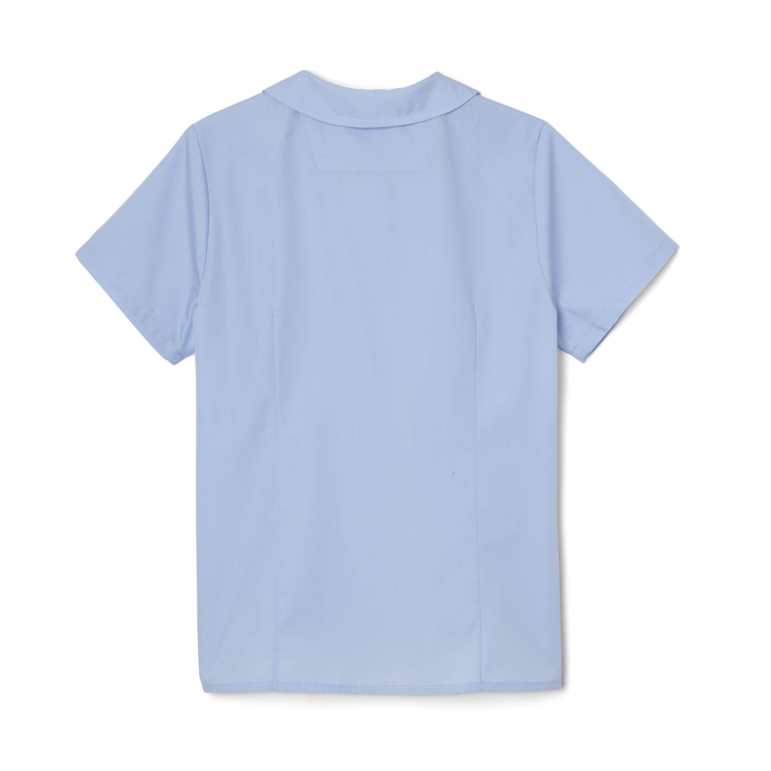 French Toast Girl's Short Sleeve Peter Pan Collar Blouse - Cute & Comfortable Top for School, Parties & Everyday Wear (Standard & Plus Size)