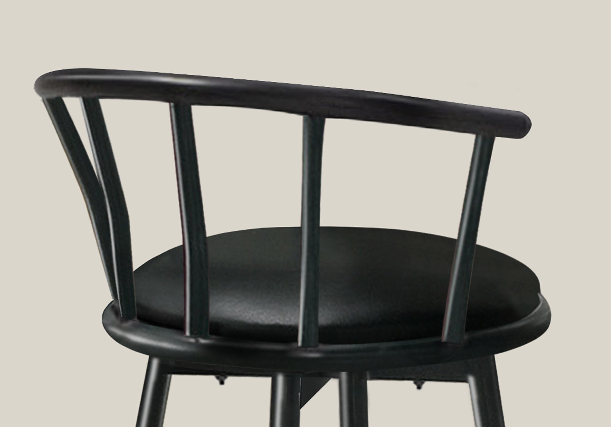 2-Pack Black Metal Swivel Bar Stools 36