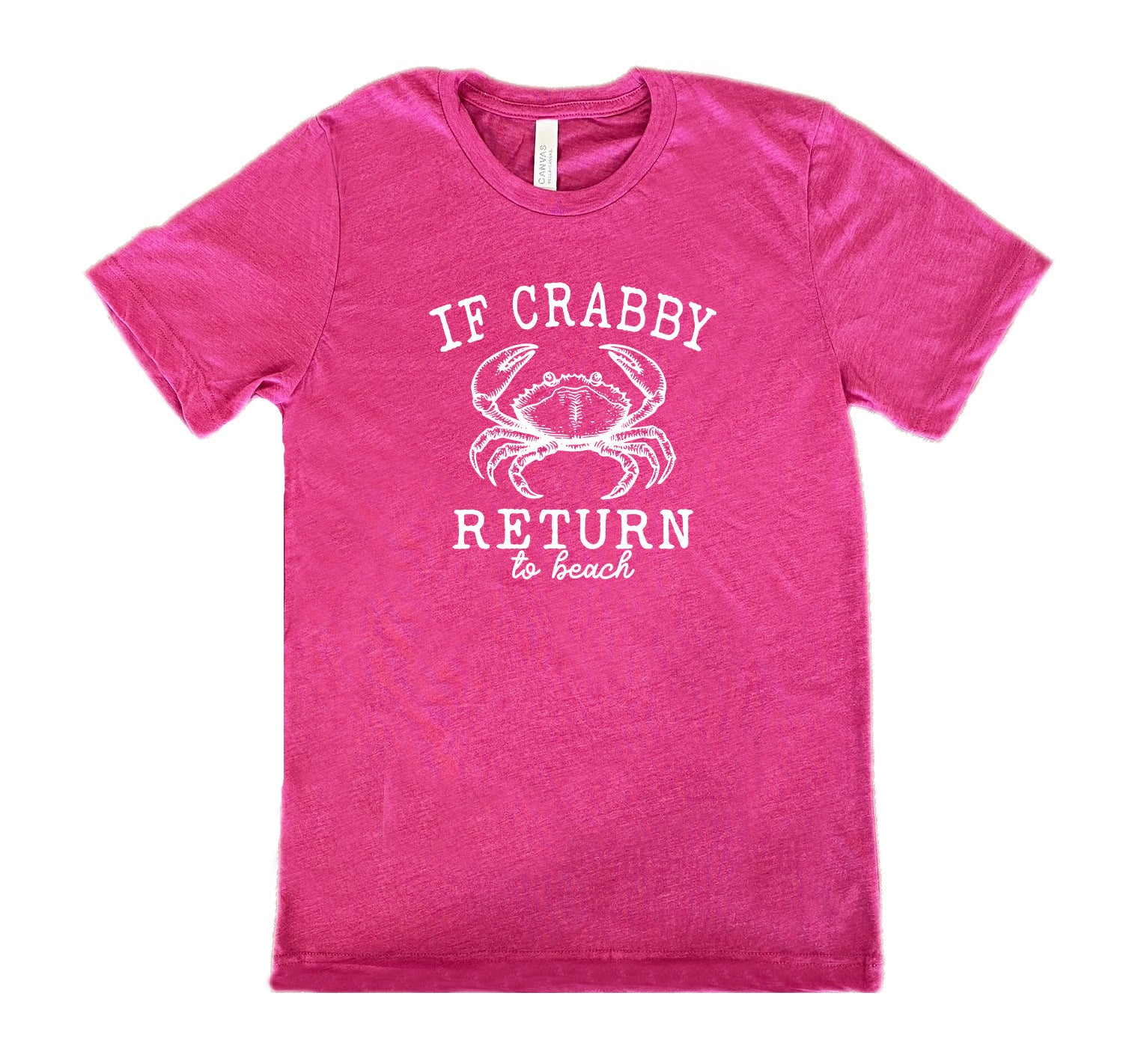 Unisex If Crabby Return to Beach T-Shirt - Funny Summer Vacation Tee for Beach Trips, Coastal Getaways & Crab Lovers