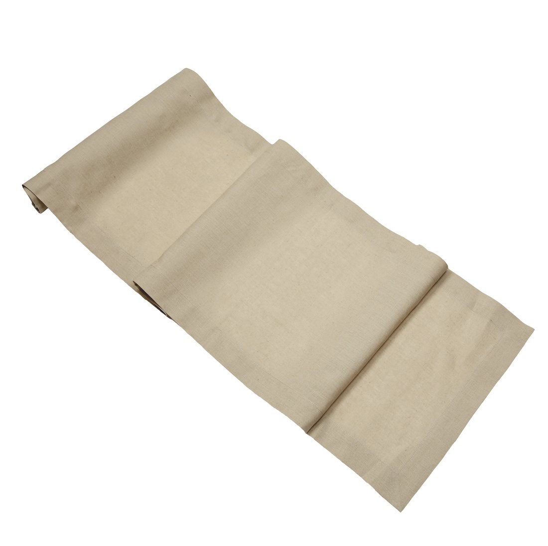Luxury Camel Gold Linen Table Runner 14x126 Inches - Premium Italian Linen Handcrafted in USA - Elegant Dining Table Decor for Weddings, Parties & Holiday Dinners