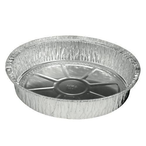 Handi-Foil® 9-Inch Round Aluminum Foil Pans with Lids - 50 Pack, Heavy Duty Disposable Food Containers for Baking, Cooking & Meal Prep - Perfect for Restaurants, Catering & Home Use