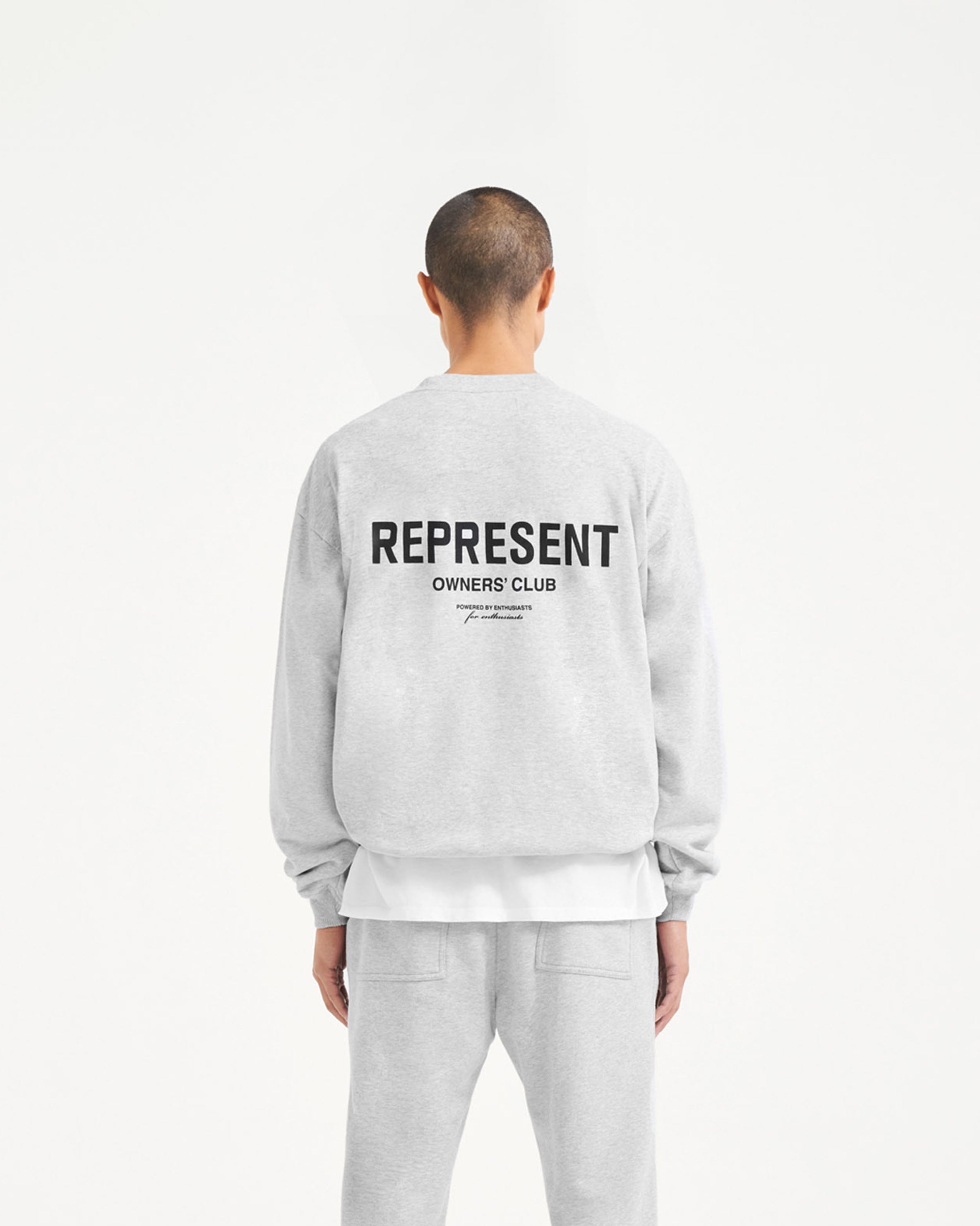 Represent Owners Club Sweater - Premium Ash Grey Pullover for Men & Women | Cozy Casual Wear for Street Style, Lounge & Everyday Outfits