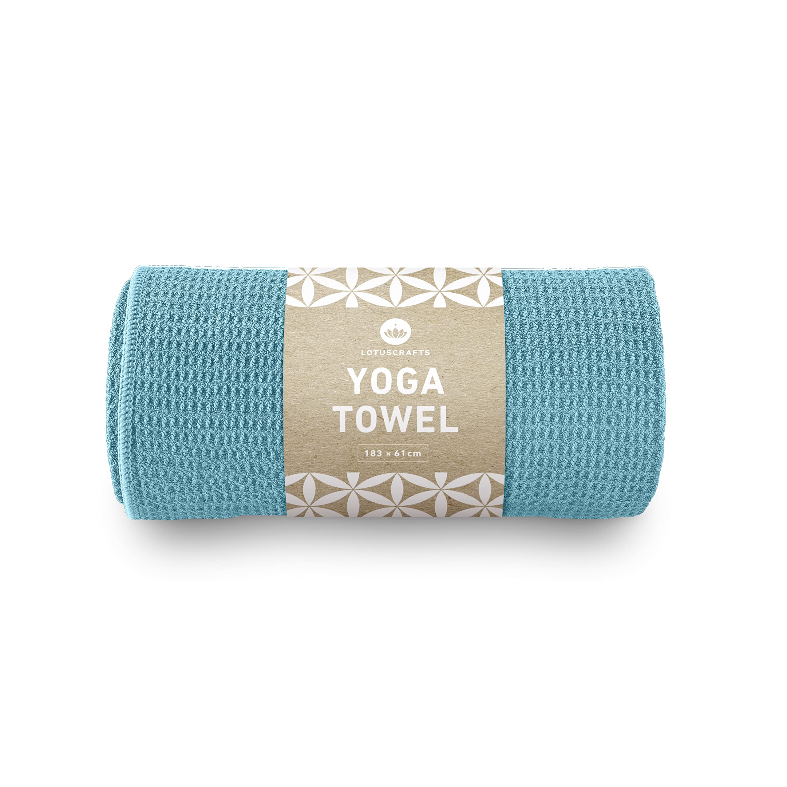Lotuscrafts Non-Slip Hot Yoga Towel - Fast Drying, Superior Grip for Bikram & Pilates - 72