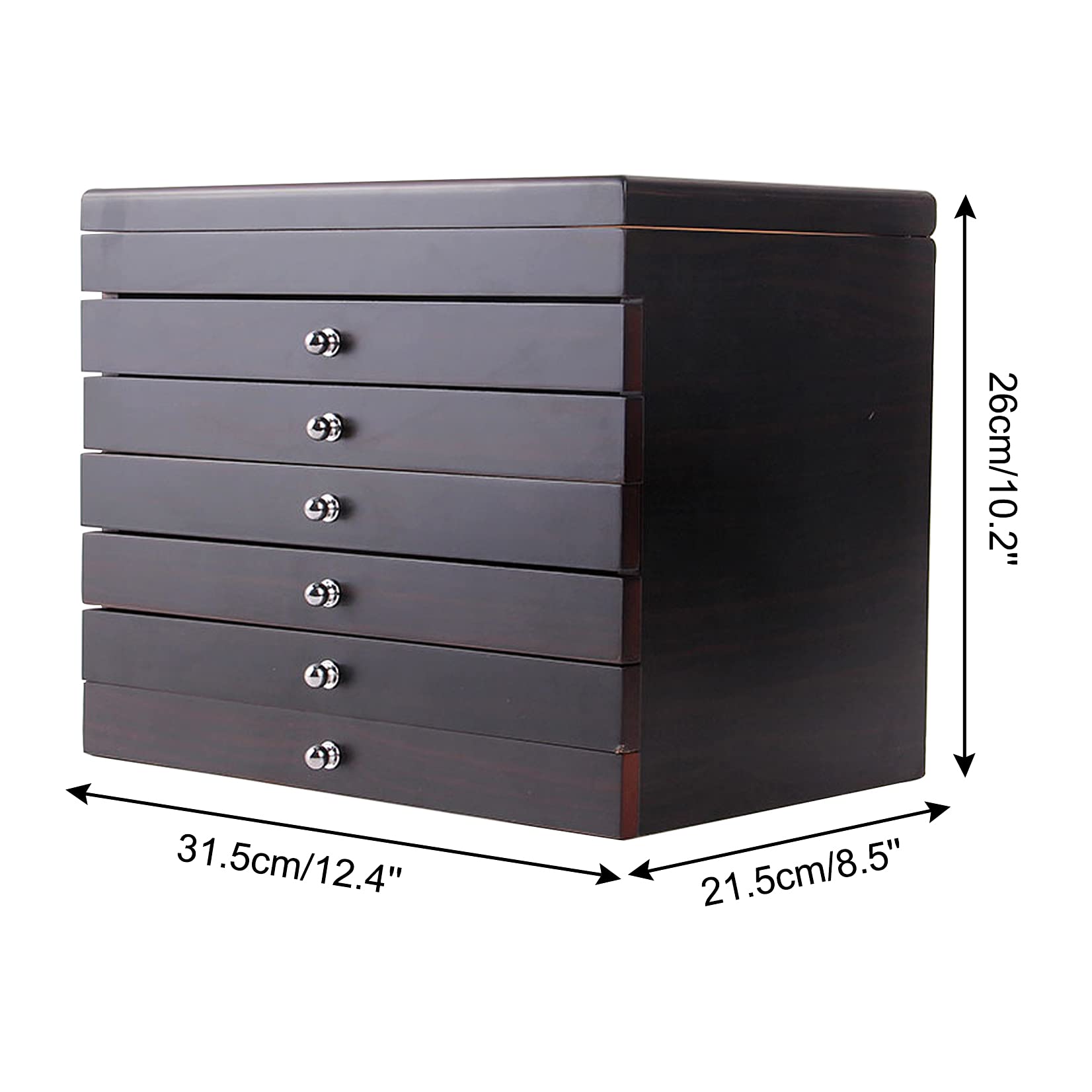 HXSD 7-Layer 78 Slots Wooden Fountain Pen Display Case with Glass Window Lid - Premium Pen Organizer Storage Box for Collectors, Black | Perfect for Home Office, Gift Presentation & Pen Enthusiast Collections