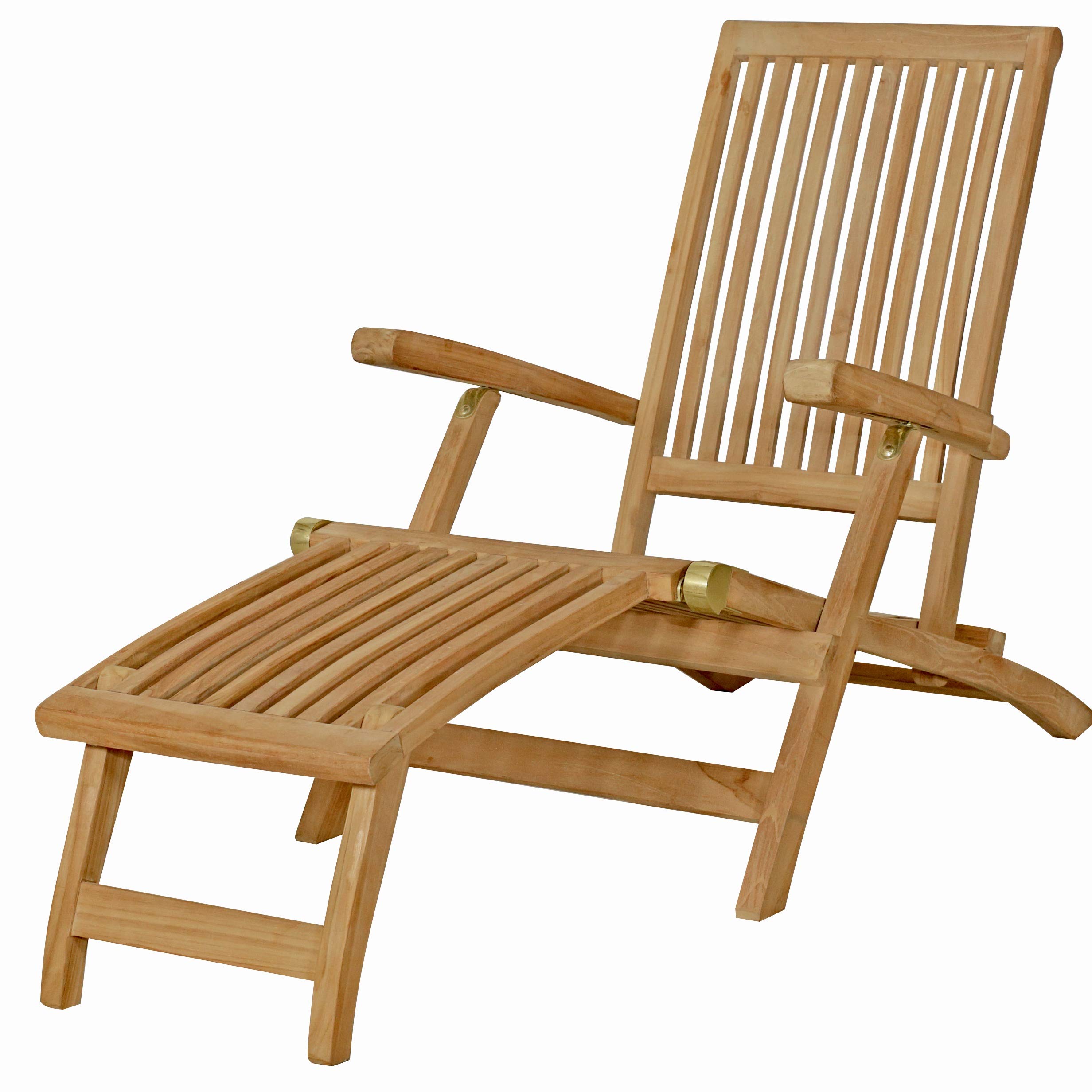 Premium Seven Seas Teak Acapulco Outdoor Patio Steamer Chair - Solid Teak Wood Construction - Durable & Weather-Resistant for Poolside, Beach, Garden, and Backyard Relaxation