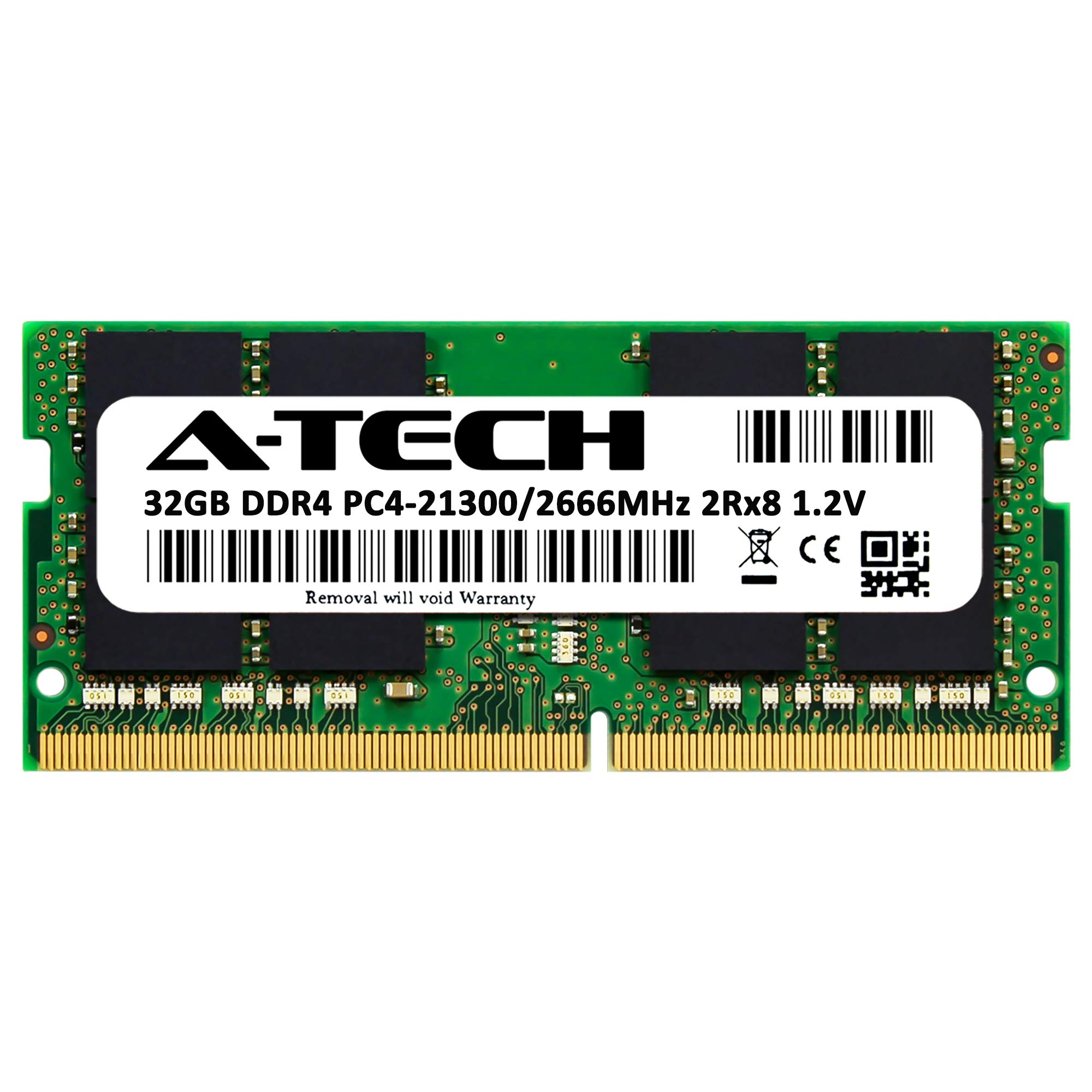 A-Tech 32GB DDR4 2666MHz PC4-21300 RAM for ASUSTOR LOCKERSTOR 10 AS6510T NAS | Non-ECC SO-DIMM 2Rx8 1.2V Memory Upgrade | Compatible with Laptops & Notebooks | Perfect for Data Storage, Media Streaming & Server Applications