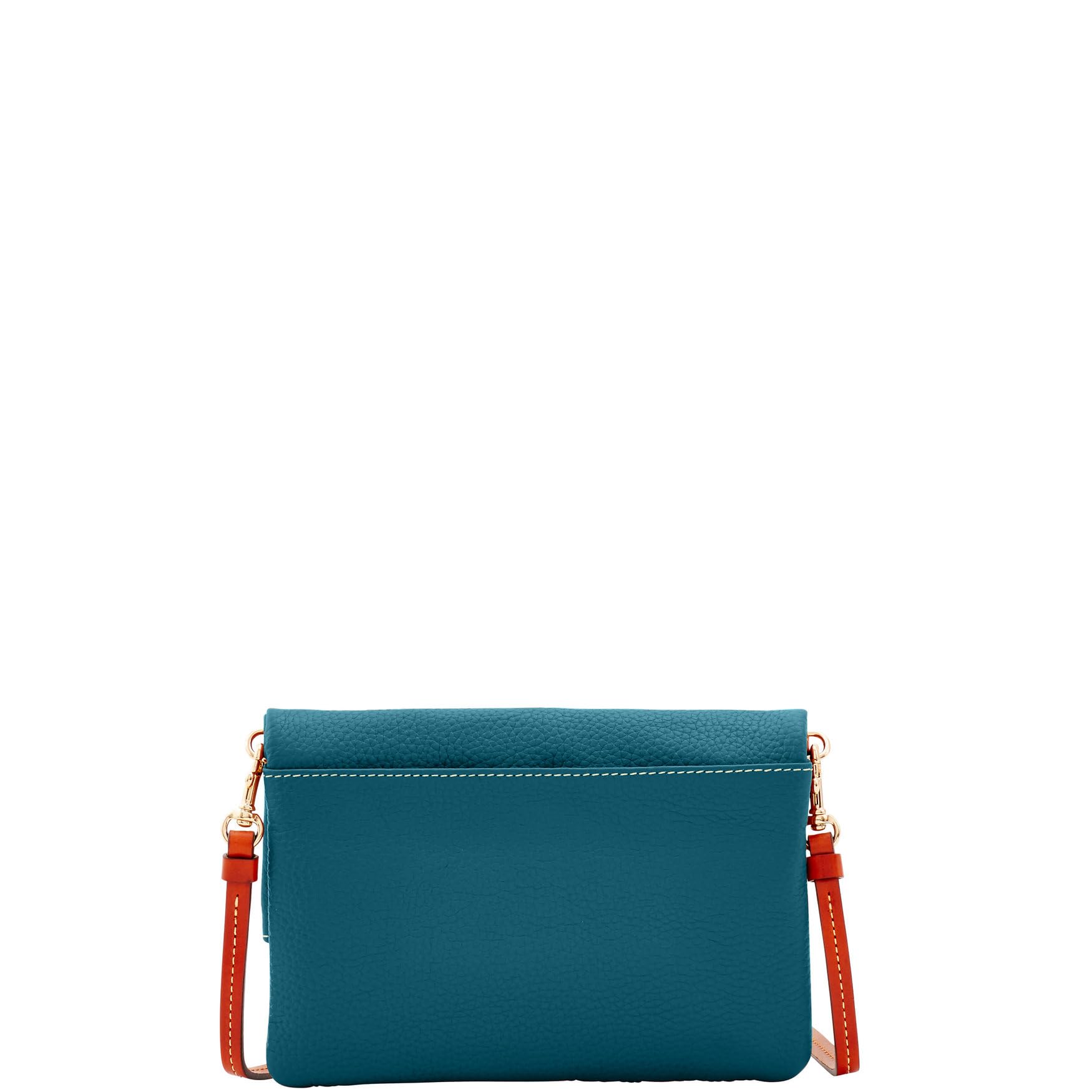 Dooney & Bourke Women's Small Pebble Grain Leather Foldover Crossbody Bag with Adjustable Strap | Fashionable Zip Purse for Everyday Use, Work & Travel
