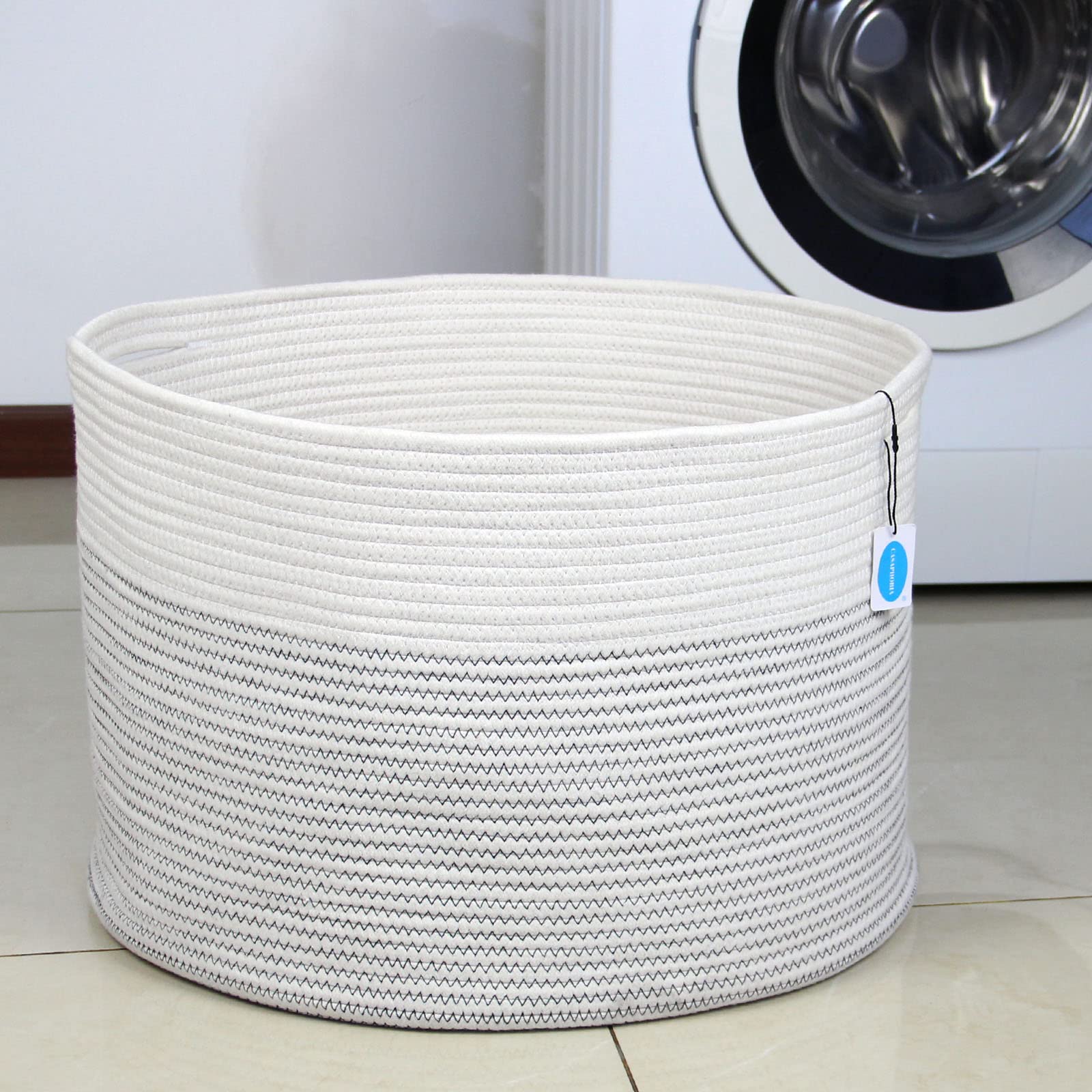 Casaphoria XXXLarge Cotton Rope Storage Basket - 21.7
