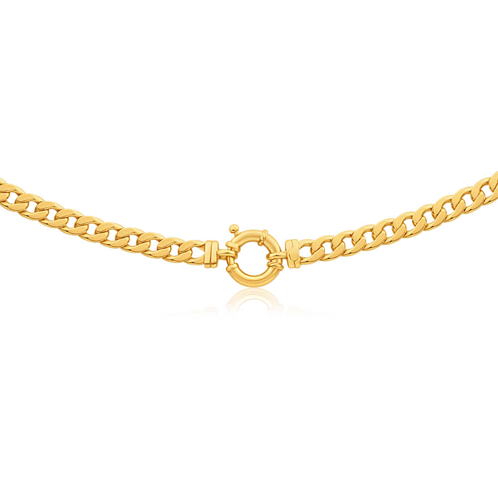 9ct Yellow Gold Copper Filled Curb Chain Necklace for Women - Elegant Layering Jewelry for Everyday Wear & Special Occasions