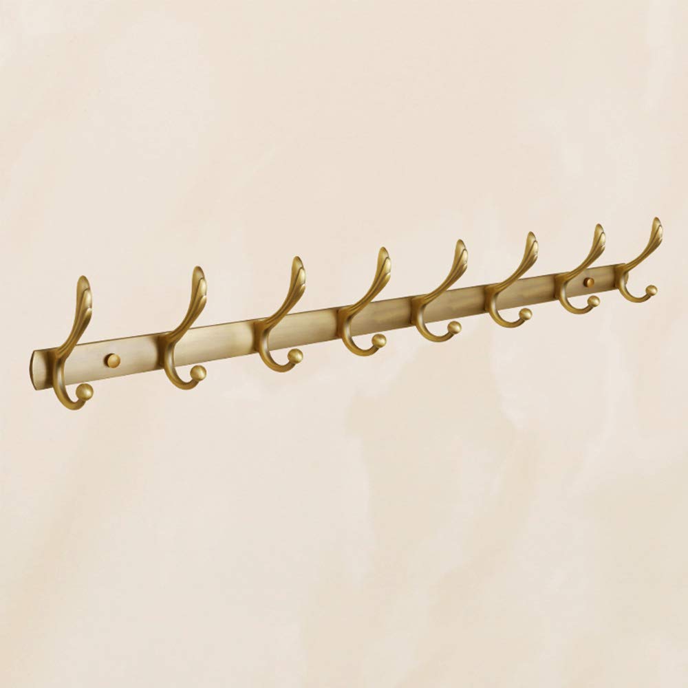Gold Aluminum Alloy Wall Mounted Coat Rack - Durable Corrosion-Resistant Hooks for Jackets, Hats & Bags - Perfect for Kitchen, Living Room & Entryway Organization